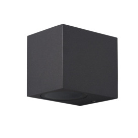 Mantra M6516 Kandanchu 1 Light Square Outdoor Wall Light In Anthracite - H: 80mm