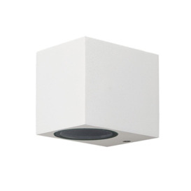 Mantra M6517 Kandanchu 1 Light Square Outdoor Wall Light In Sand White - H: 80mm