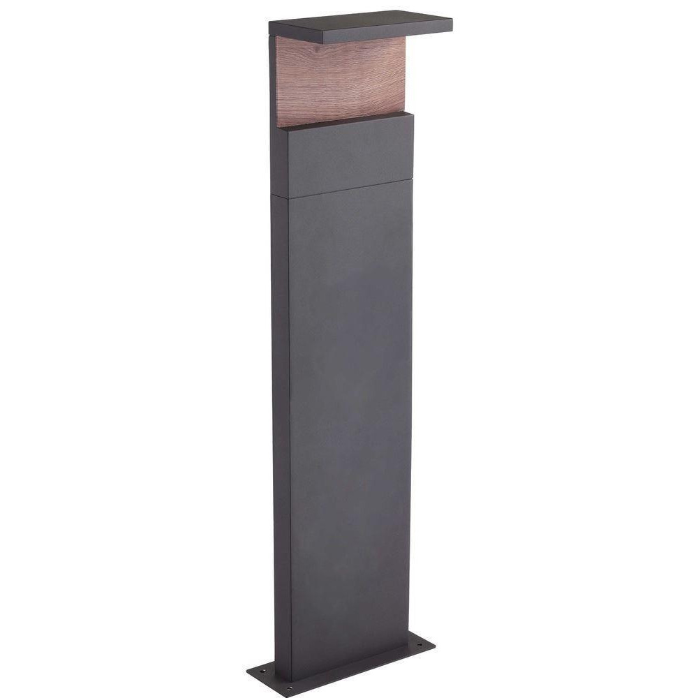 Mantra M6773 Ruka Outdoor 13 Watt LED Large Floor Light In Anthracite And Walnut - H: 1000mm