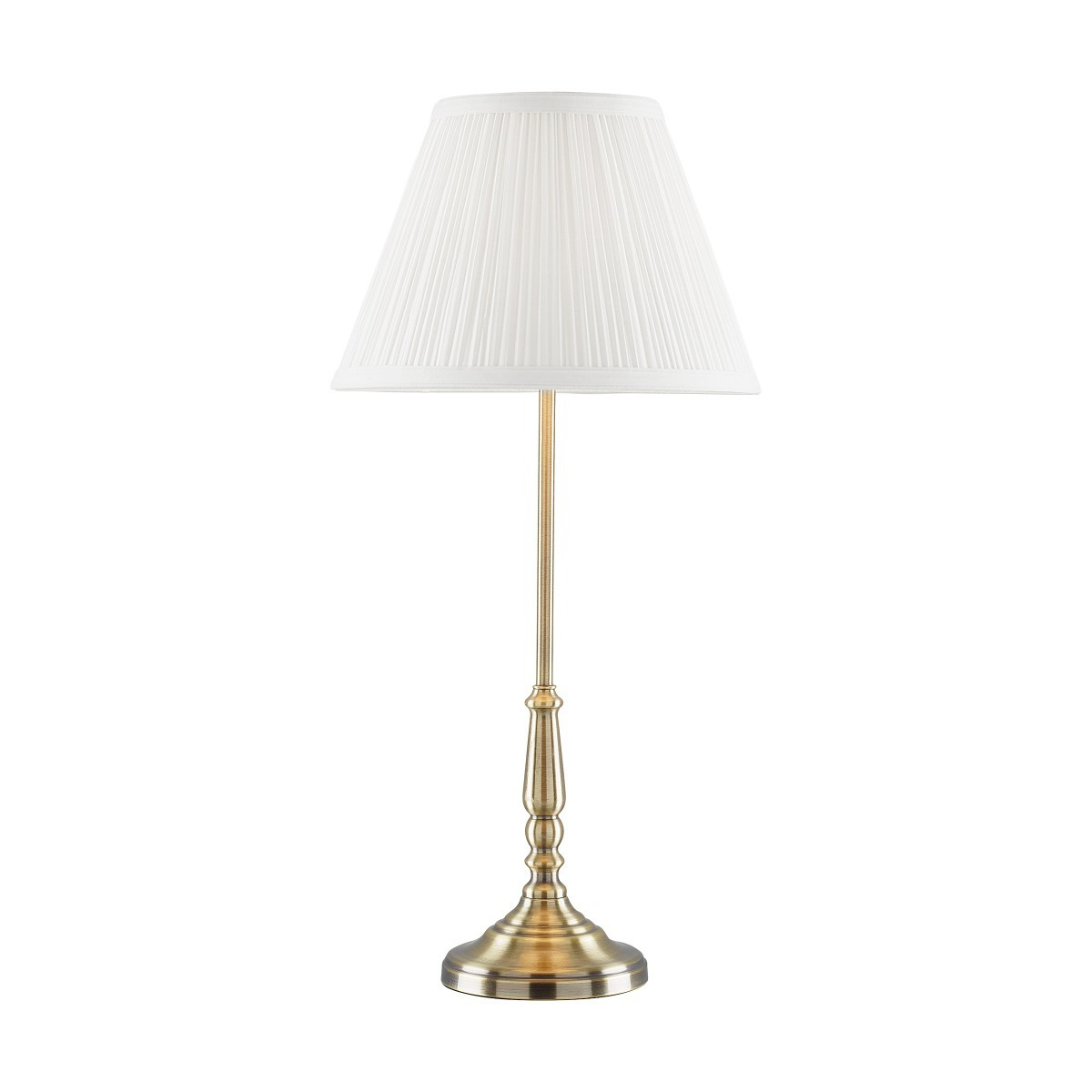 Laura Ashley Elliot Table Lamp In Antique Brass Finish With White Shade