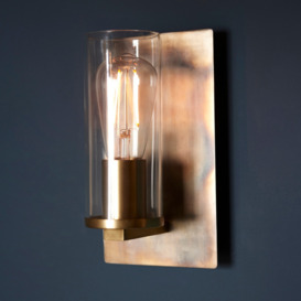 Artisan 1 Light Wall Light In Bronze Patina and Clear Glass