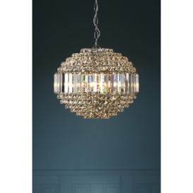 Laura Ashley Vienna Crystal 5 Light Orb Chandelier In Polished Chrome Finish