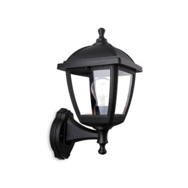Firstlight 2815BK Palma Outdoor Uplight Lantern in Black Resin IP44