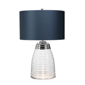 Quintiesse QN-MILNE-TL-TEAL Milne Table Lamp In Polished Nickel Finish With Teal Shade