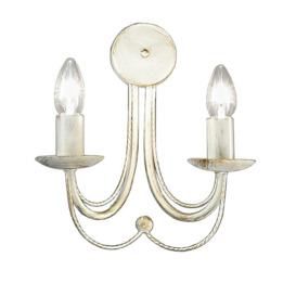 Philip 2 Light Wall Light In Cream With Gold Highlights F2172/2
