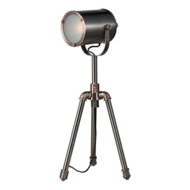 Dar Wisebuys Jake Task Table Lamp In Pewter And Copper Finish