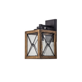 Tuscany Small Outdoor Wall Lamp In a Black And Gold Finish IP54