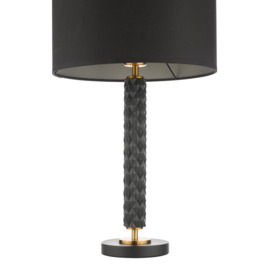Dar Lighting Emani Table Lamp Base Only In Black And Aged Gold Finish EMA4254