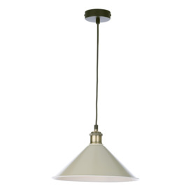 Dar Lighting Kinsley Easy Fit Ceiling Pendant In Taupe Shade