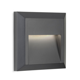 Firstlight 3838GP Enzo LED Resin Outdoor Wall And Step Light In Graphite - Square IP65