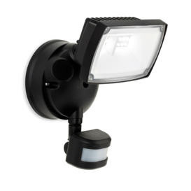 Firstlight 3867BK Reflex LED Outdoor Security Single Wall Light with PIR In Black IP54
