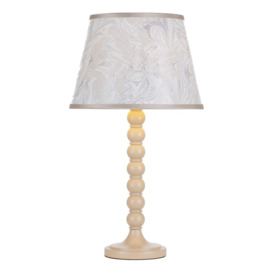 Dar Lighting Spool Table Lamp Base only In Cream Finish