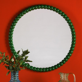 Dar Lighting Ruan Green Bobble Frame Mirror 70 cm