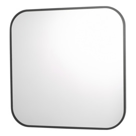 Dar Lighting Firuz Square Mirror With Thin Matt Black Frame 60 X 60cm