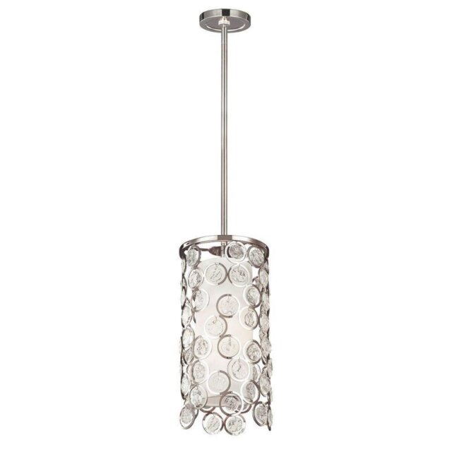 FE/LEXI/MP Lexi 1 Light Mini Pendant In Polished Nickel - Dia: 178mm