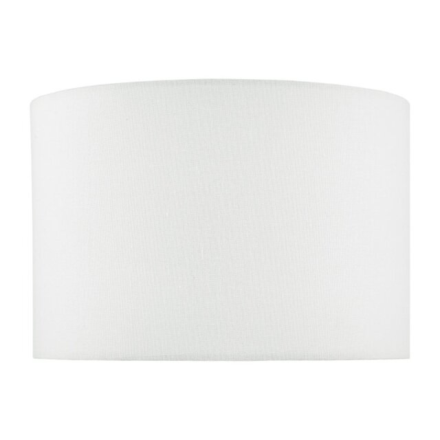 Dar Lighting Dolce White Cotton Drum Shade 30 cm