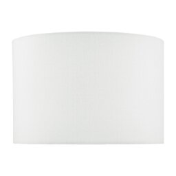 Dar Lighting Dolce White Cotton Drum Shade 30 cm