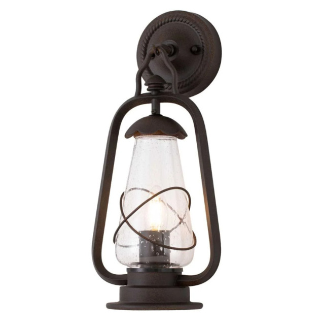 Elstead Miners Outdoor Wall Lantern In Old Bronze Finish IP44