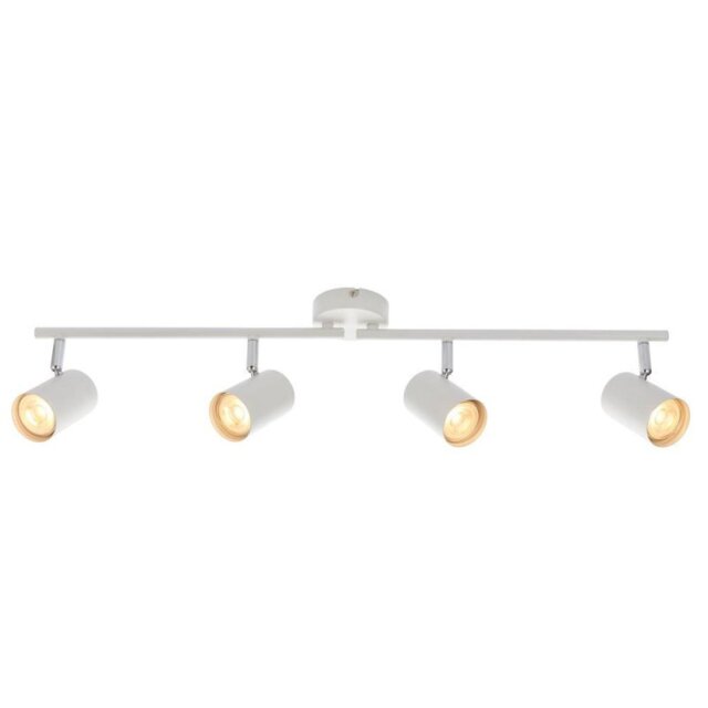 Saxby 73686 Arezzo Four Light Ceiling Bar Spotlight In White