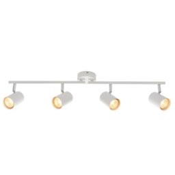 Saxby 73686 Arezzo Four Light Ceiling Bar Spotlight In White