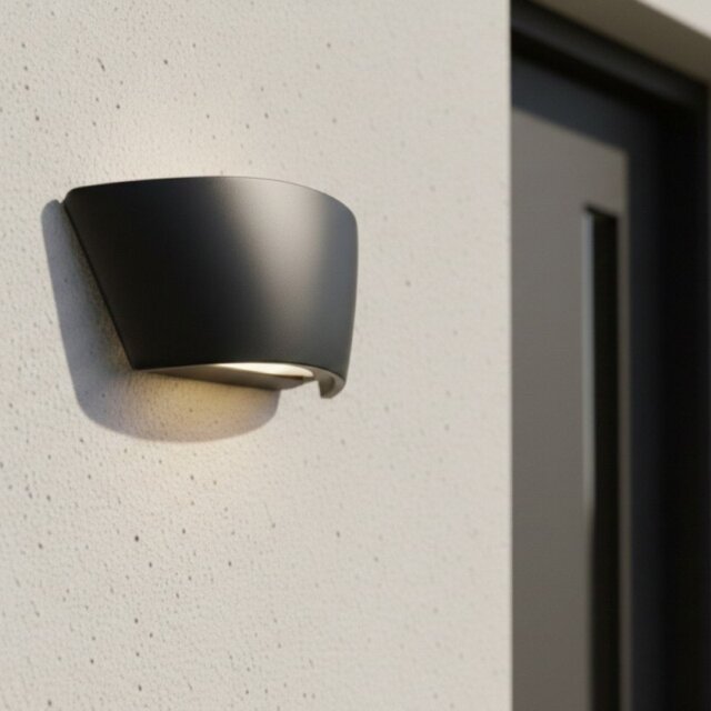 Firstlight 6813BK Ibiza LED Resin Wall Light In Black Finish IP65