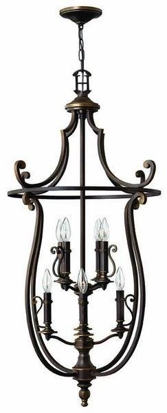 HK/PLYMOUTH8/P 8 Light Vintage Pendant in Olde Bronze