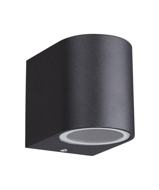 Mantra M7039 Kandanchu 1 Light Round Outdoor Wall Light In Sand Black - H: 80mm