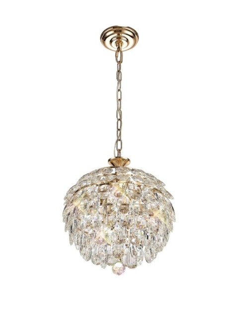 Diyas IL32803 Coniston 3 Light Ceiling Pendant In French Gold