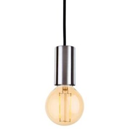 Firstlight 5927BS Berkeley 1 Light LED Ceiling Pendant Light In Brushed Steel