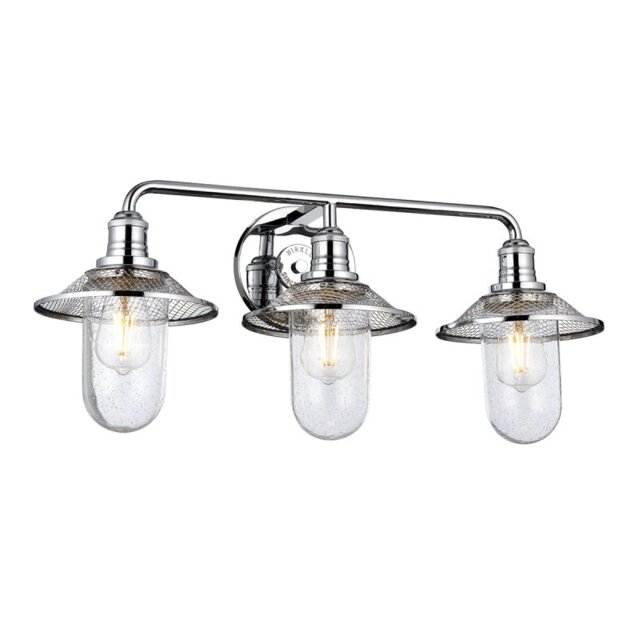 Quintiesse QN-RIGBY3-BATH-PC Rigby 3 Light Bathroom Wall Light In Polished Chrome Finish IP44