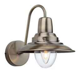 Firstlight 8686AB Fisherman 1 Light Wall Lantern in Antique Brass Finish