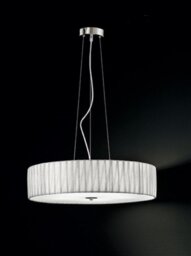 Franklite FL2284/5 Large Satin Nickel and Silver Ceiling Pendant