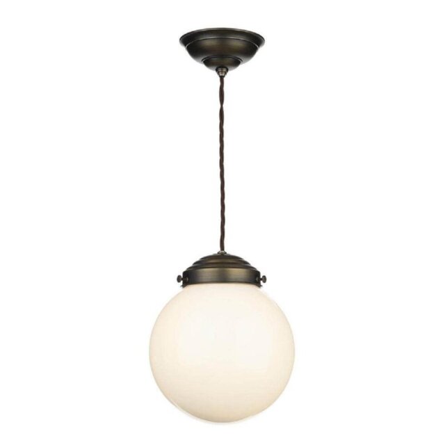 David Hunt Lighting FAI0175 Fairfax 1 Light Ceiling Pendant In Antique Brass With Clear Glass