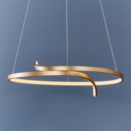 Endon 90323 Rafe Ceiling Pendant In Brushed Gold Effect And White Silicone