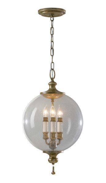 FE/ARGENTO/P Argento 3 Light Silver Leaf Finish Pendant