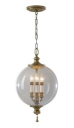 FE/ARGENTO/P Argento 3 Light Silver Leaf Finish Pendant