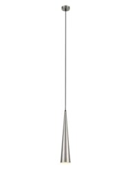Franklite PCH240 Kanos 1 Light Ceiling Pendant Light In Satin Nickel Finish