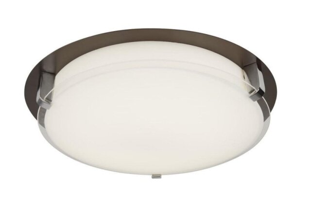 Searchlight 4911-30BR Edinburgh Flush Ceiling Light In Brown And Clear Glass