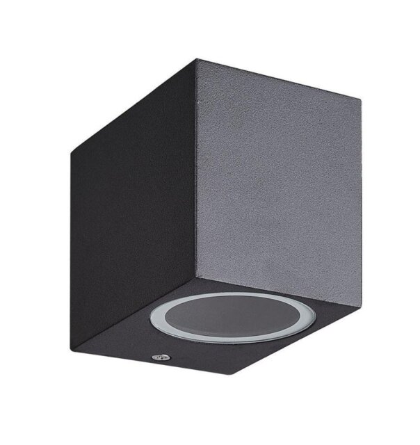 Mantra M7040 Kandanchu 1 Light Square Outdoor Wall Light In Sand Black - H: 80mm