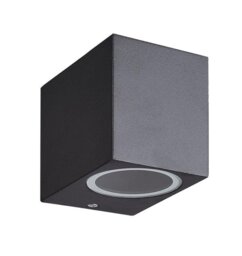 Mantra M7040 Kandanchu 1 Light Square Outdoor Wall Light In Sand Black - H: 80mm