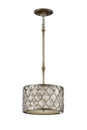 FE/LUCIA/P/C Lucia 1 Light Burnished Silver Ceiling Pendant