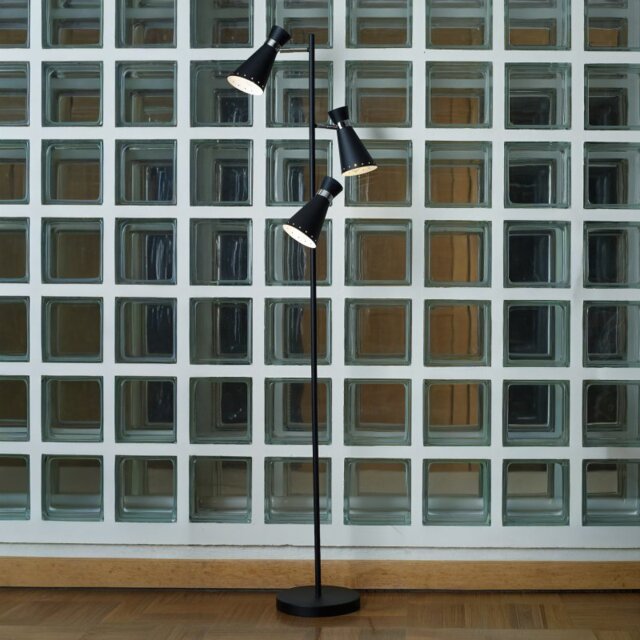 Dar ASH4922 Ashworth 3 Light FLoor Lamp