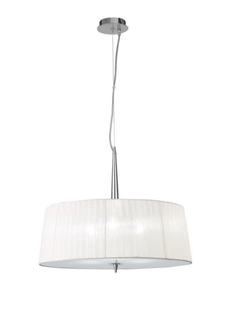 Mantra M4639 Loewe 3 Light Single Ceiling Pendant With Shade In Chrome