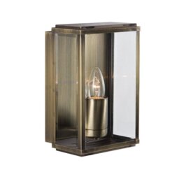 Searchlight 8204AB Outdoor Lighting Antique Brass Finish Glass Lantern