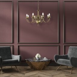 Franklite Halle 8 Light Flemish Ceiling Chandelier In Bronze Brass Finish PE7938