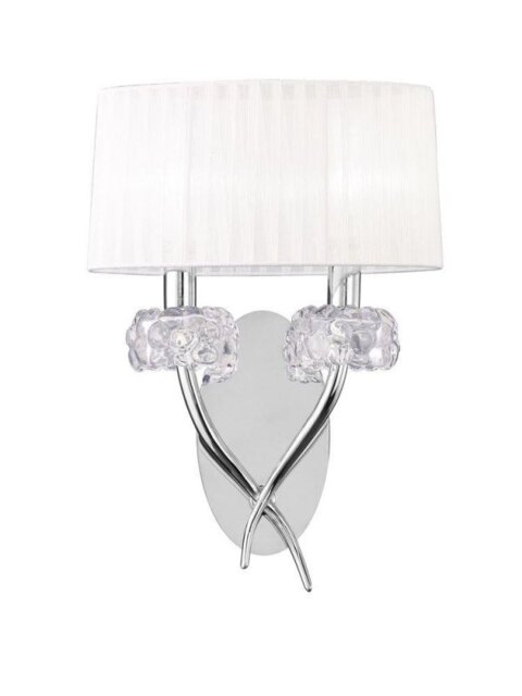 Mantra M4634/S Loewe 2 Light Switched Wall Light With Shade In Chrome