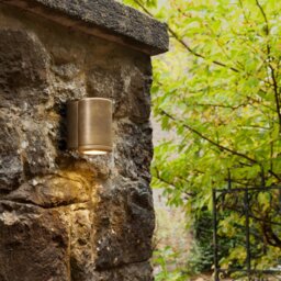 Astro 1375009 Jura Single Outdoor Wall Light In Solid Brass Finish IP44