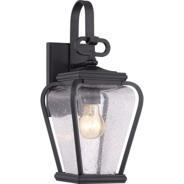 QZ/PROVINCE2/S Province 1 Light Small Wall Lantern Light In Mystic Black