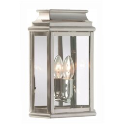 St Martins Solid Brass Outdoor Lantern, Polished Nickel