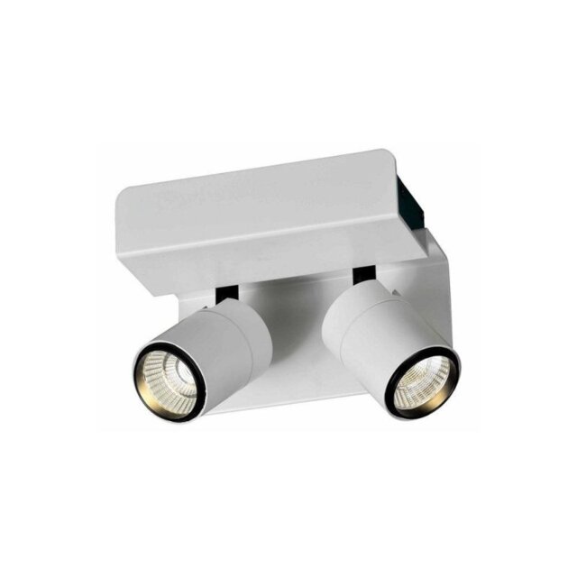 Mantra M5719 Bocarary LED 2 Light 3000K Wall Light In Matt White And Black
